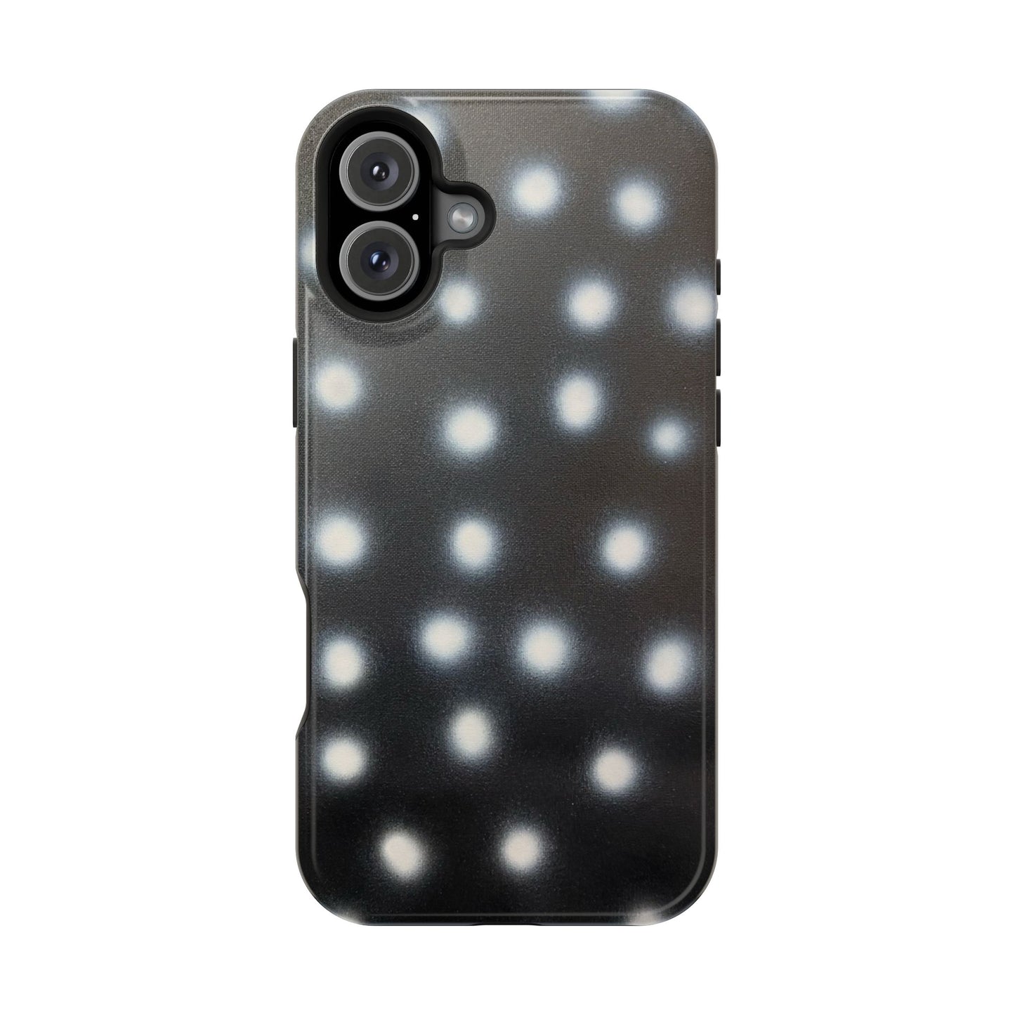 MagSafe "coconut noir polka dot" airbrush iPhone case