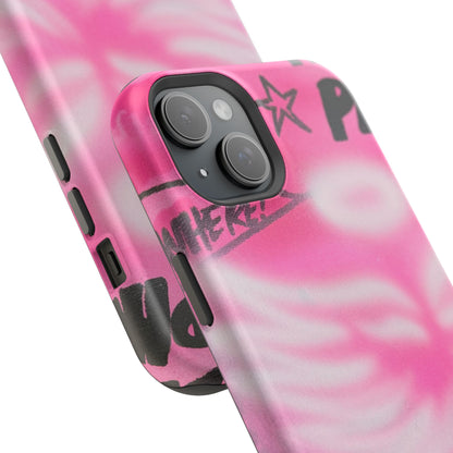 MagSafe "pinke Engelsflügel" Airbrush iPhone Hülle