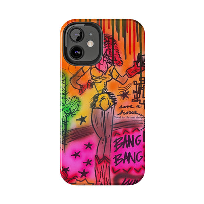 "wild, wild west" airbrush iPhone case