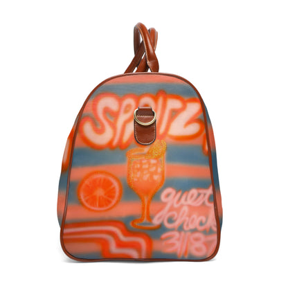 "aperol spritz pt. 2" airbrush waterproof travel bag