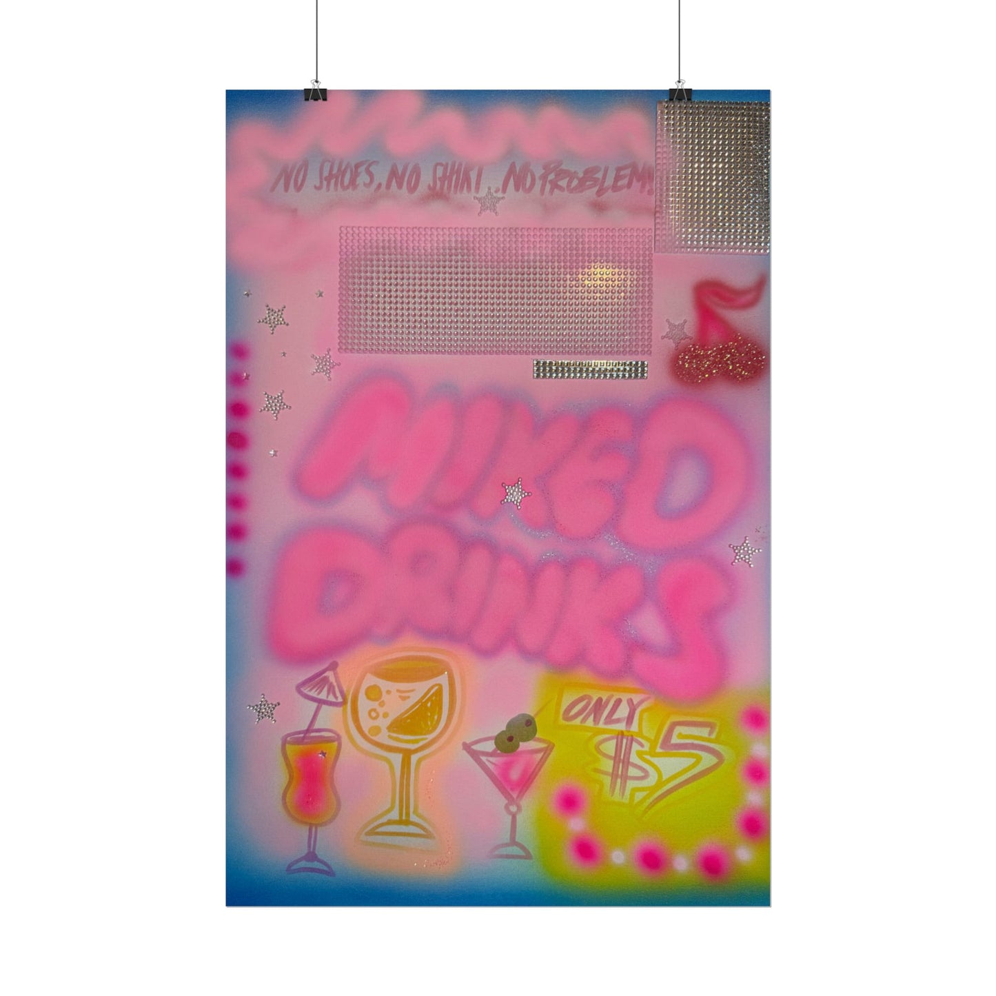 "mixed drinks" airbrush rolled print
