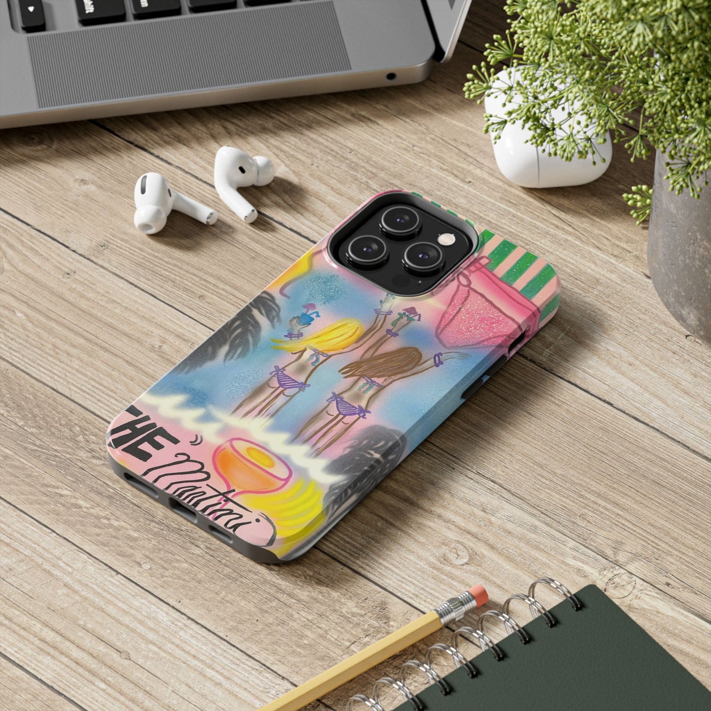 "kinis & tinis" airbrush iPhone case