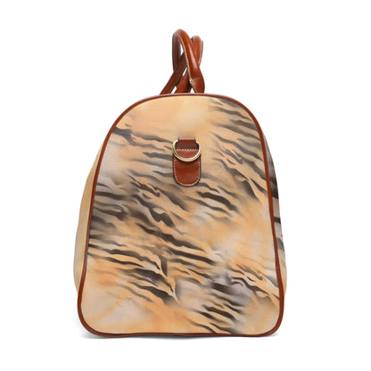 "neutral tiger" airbrush waterproof travel bag