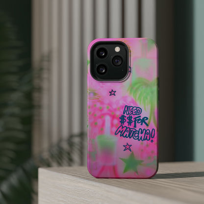 MagSafe "need $$ for matcha" airbrush iPhone case