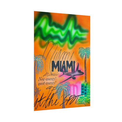 "miami, fl" airbrush rolled print