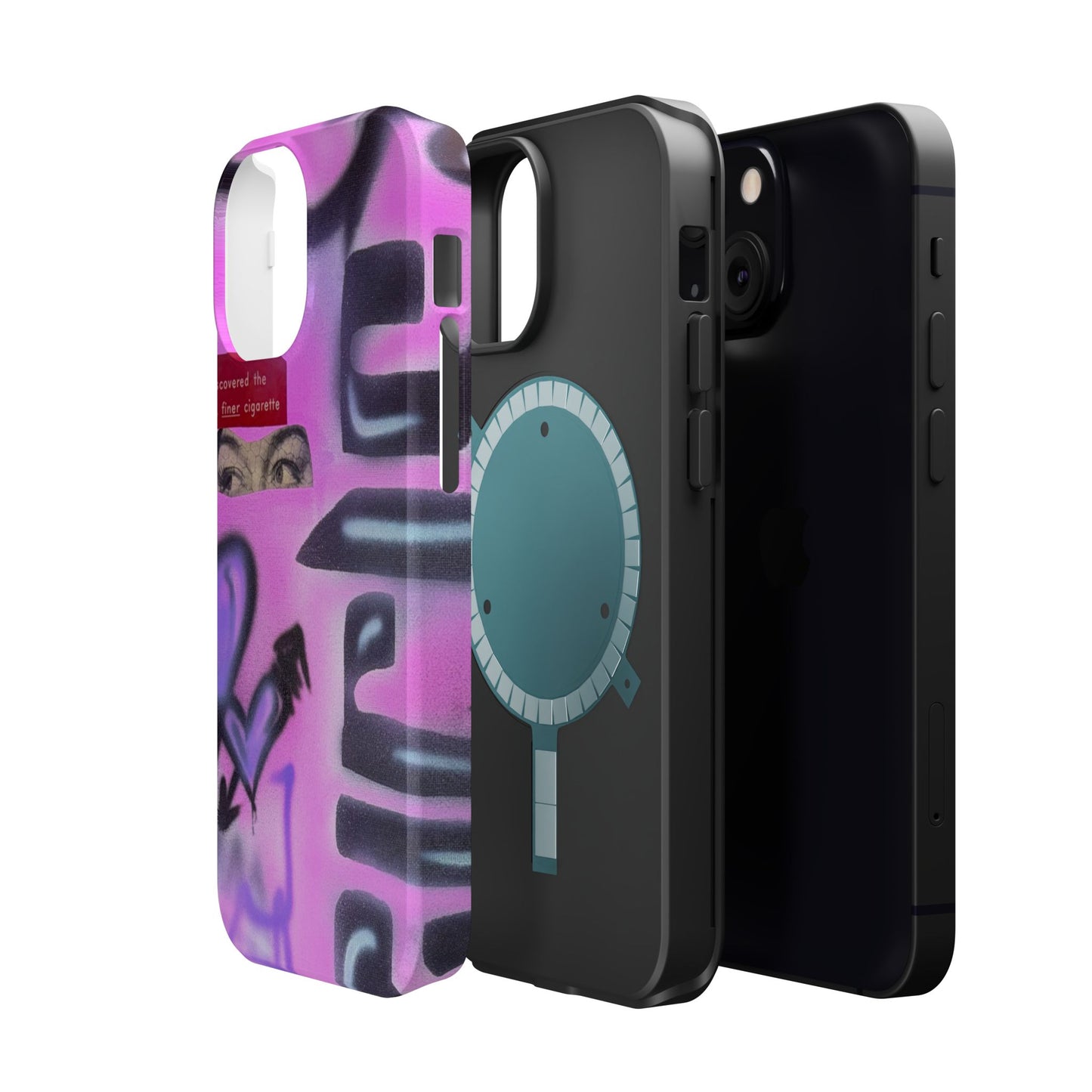 MagSafe "purple princess" airbrush iPhone case