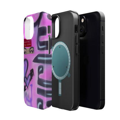 MagSafe "purple princess" airbrush iPhone case