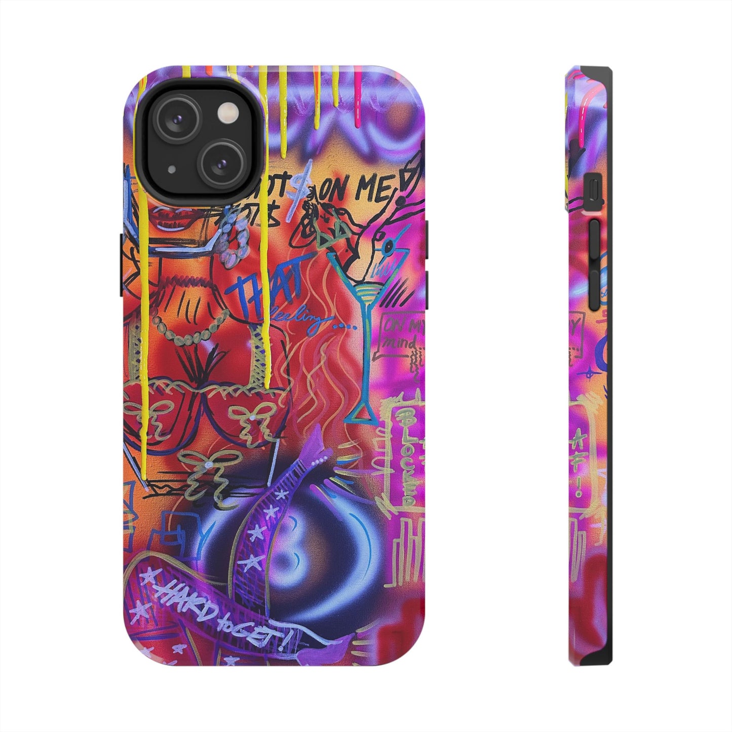 "shots on me" airbrush iPhone case