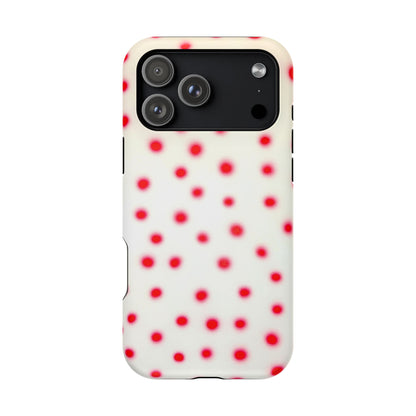 MagSafe "vanilla cherry polka dot" airbrush iPhone case