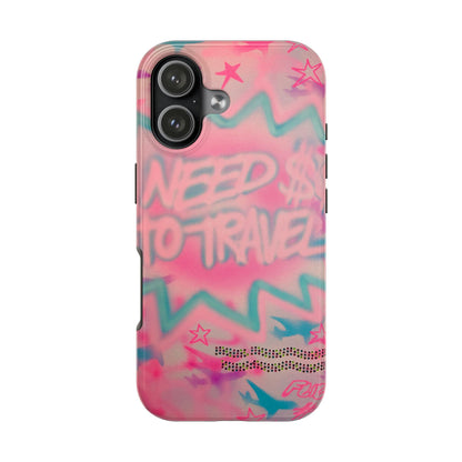 "need $$ to travel" airbrush iPhone case
