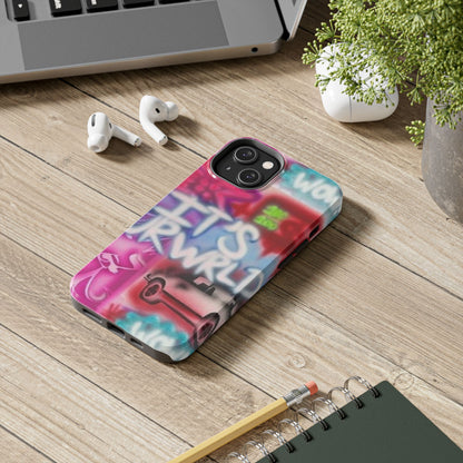 "it's ur WRLD" airbrush iPhone case