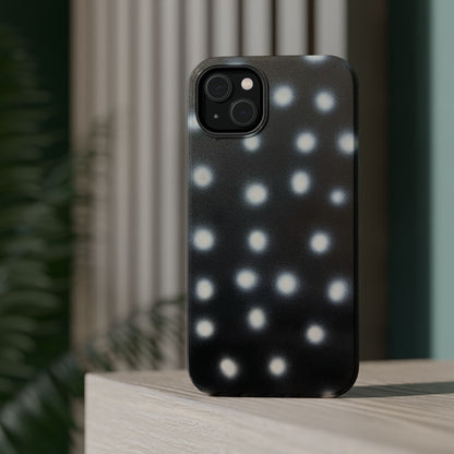 MagSafe "coconut noir polka dot" airbrush iPhone case