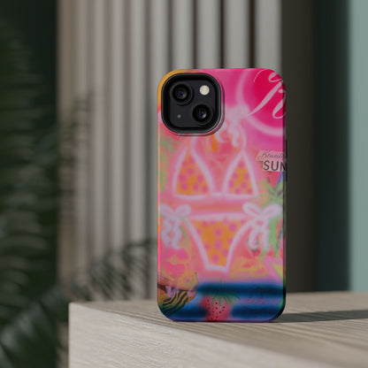 MagSafe "santa monica strawberry" airbrush iPhone case