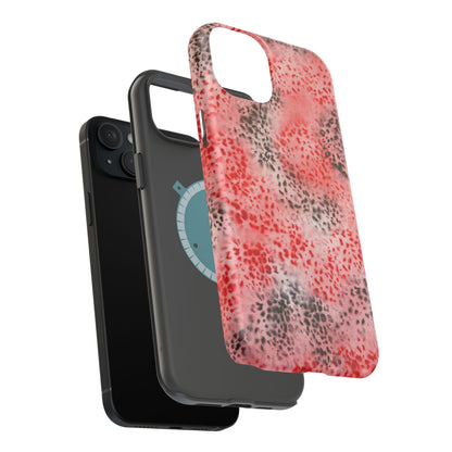 MagSafe "red cheetah" airbrush iPhone case