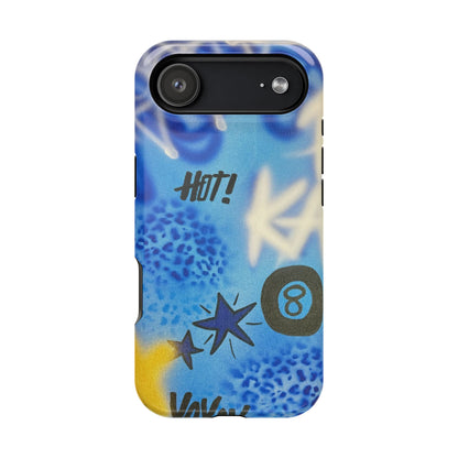 MagSafe "brilliant blues" airbrush iPhone case