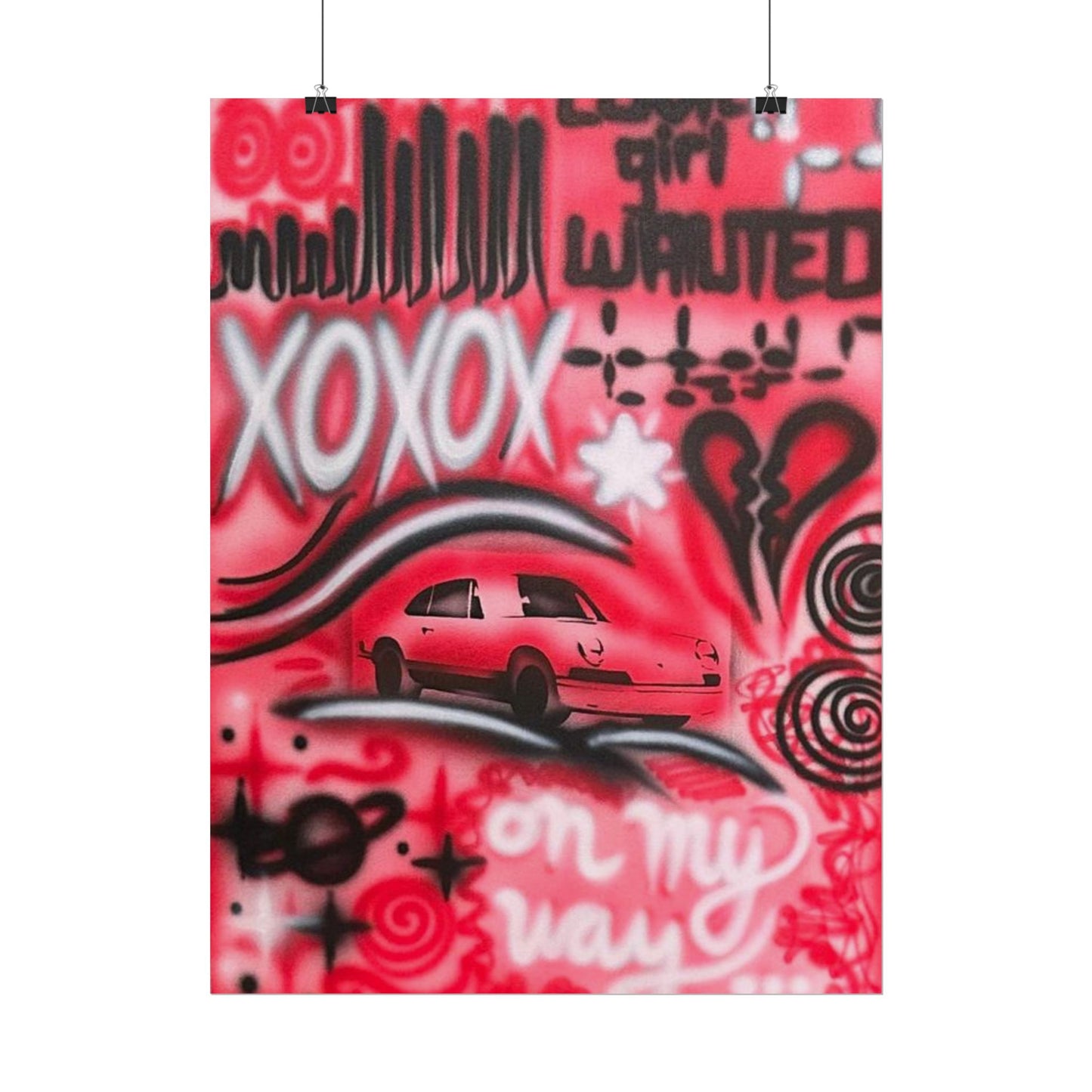 "LUCKY YOU! PT. 2" airbrush rolled print