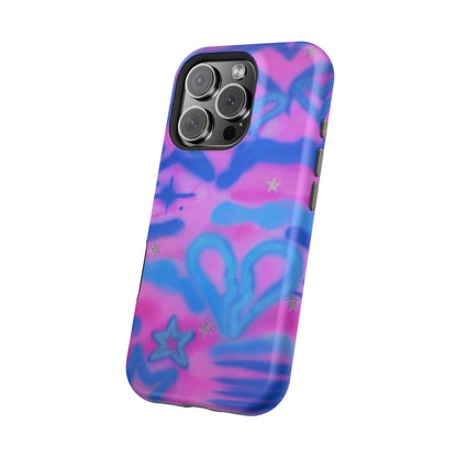 MagSafe "blue camo" airbrush iPhone case