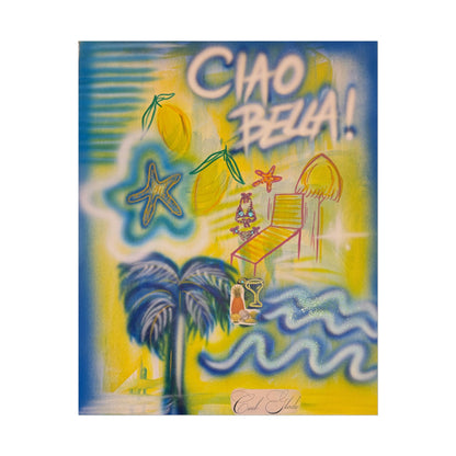 "ciao bella" airbrush rolled print
