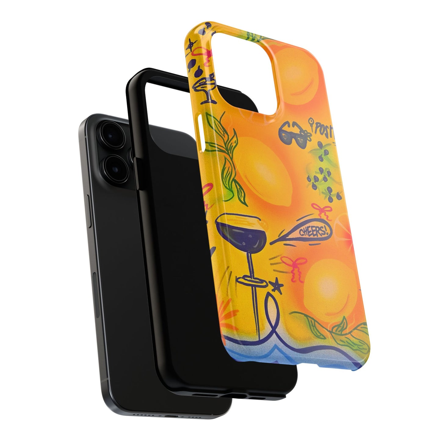 "citrus coastline" airbrush iPhone case