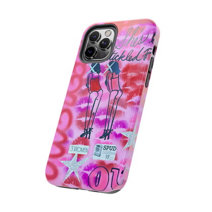 "tickled pink" airbrush iPhone case