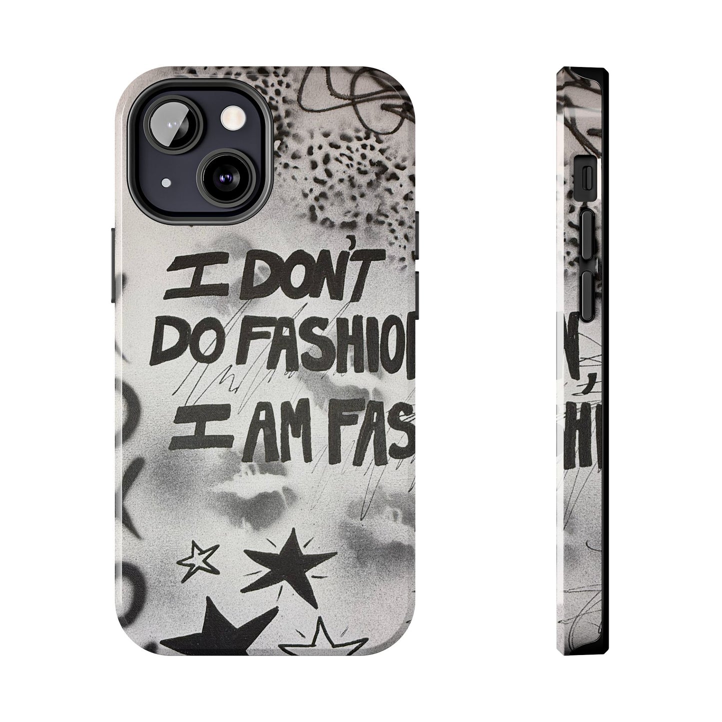 "i am fashion" airbrush iPhone case