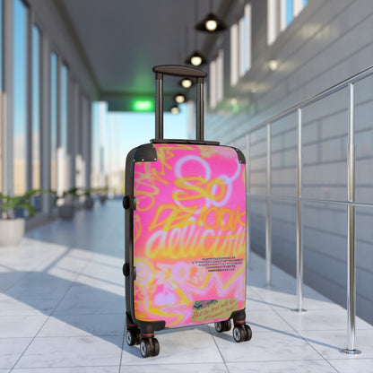 "so delicious" airbrush suitcase