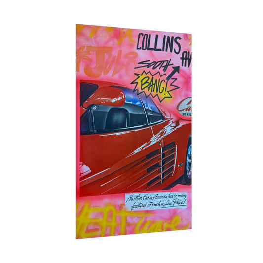 "miami momentos" airbrush rolled print