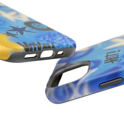 MagSafe "brilliant blues" airbrush iPhone case