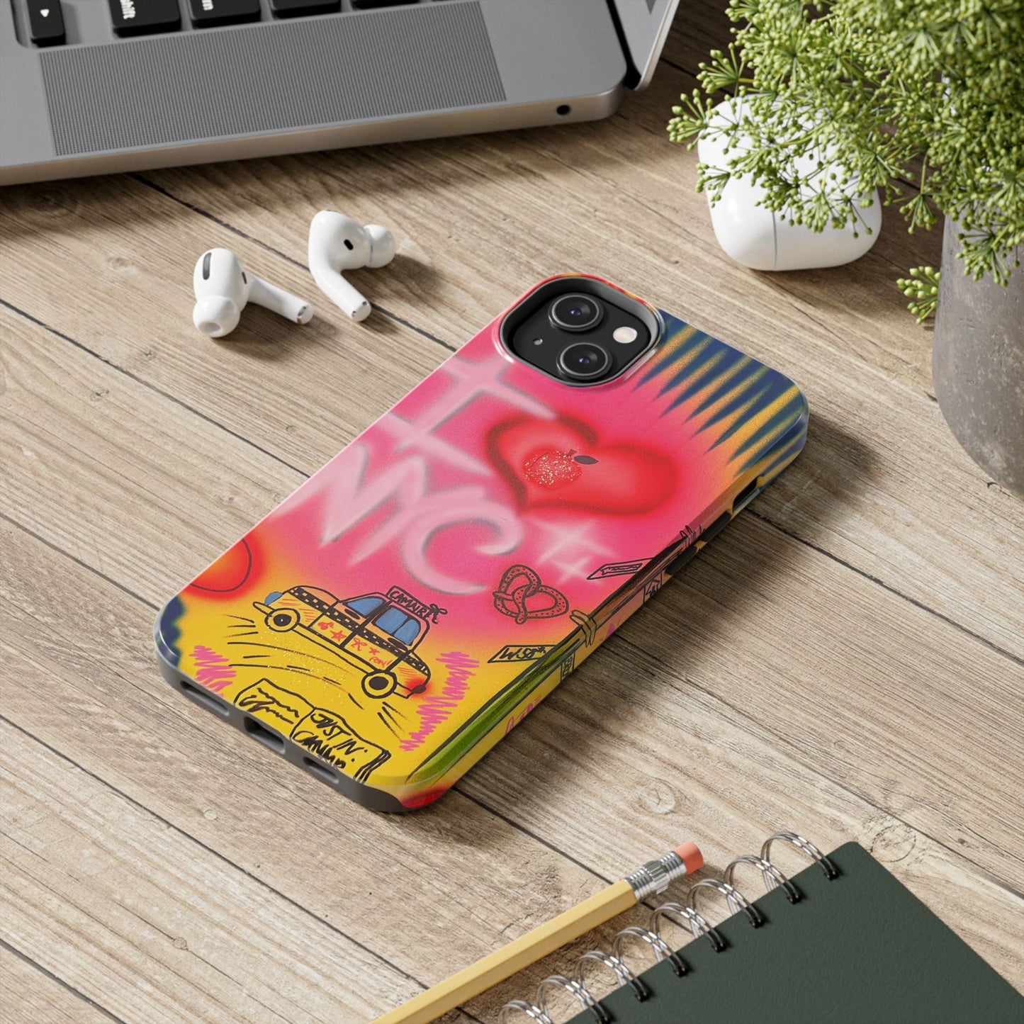 "in the city" airbrush iPhone case