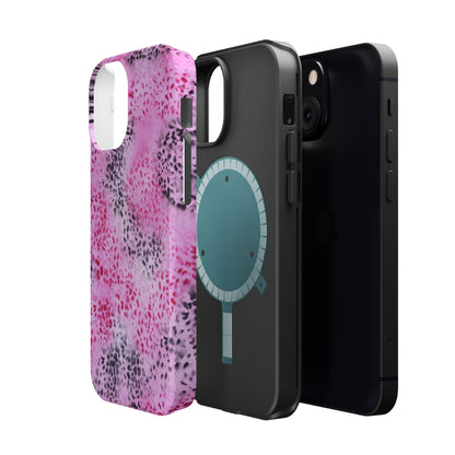 MagSafe "pink cheetah" airbrush iPhone case