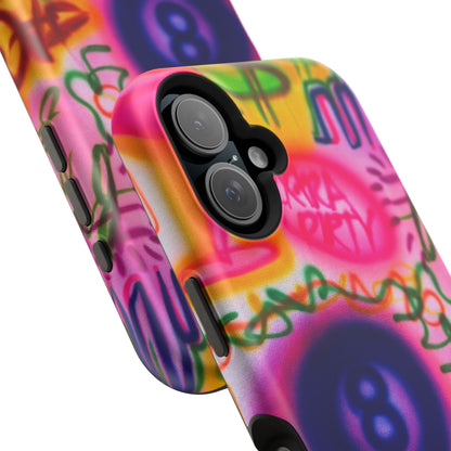 MagSafe "farbenfrohes Chaos" Airbrush-iPhone-Hülle