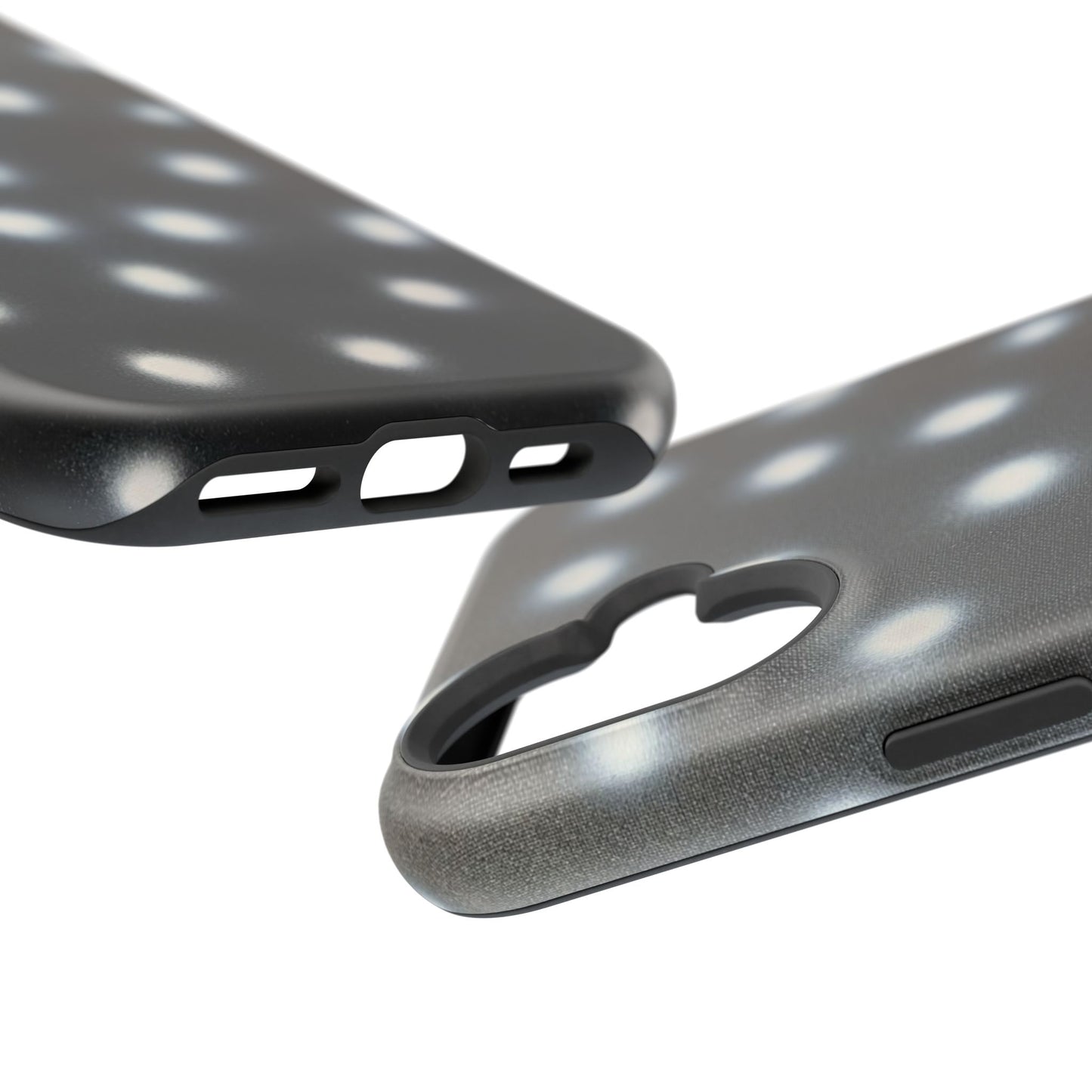 MagSafe "coconut noir polka dot" airbrush iPhone case