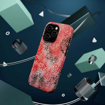 MagSafe "red cheetah" airbrush iPhone case