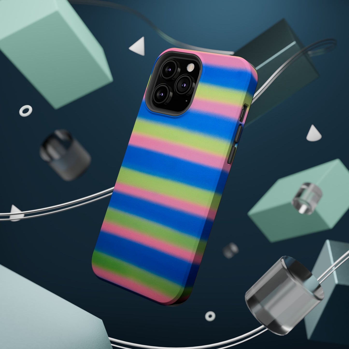 MagSafe "sherbet stripes" airbrush iPhone case