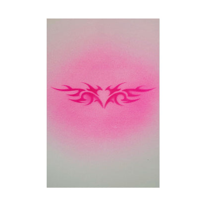 "trampstamp" airbrush rolled print