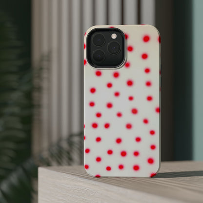 MagSafe "vanilla cherry polka dot" airbrush iPhone case