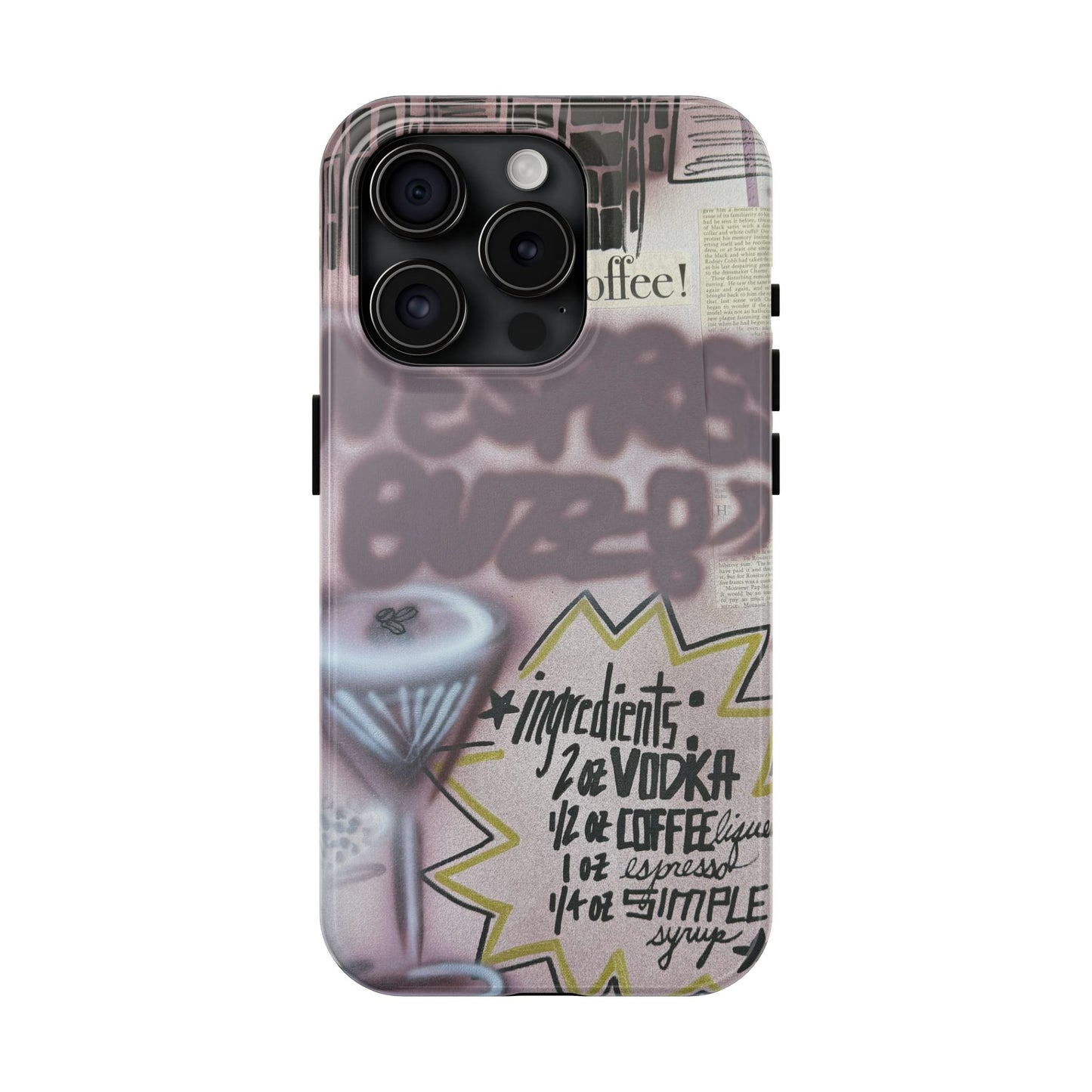 "espresso martini" airbrush iPhone case
