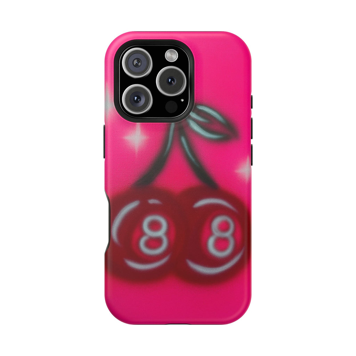 MagSafe "cherry 8ball" airbrush iPhone case