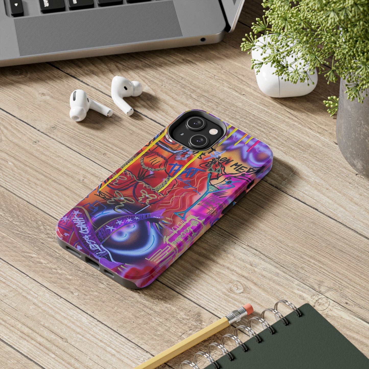 "shots on me" airbrush iPhone case