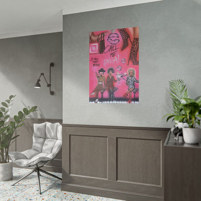"party diva!" airbrush rolled print
