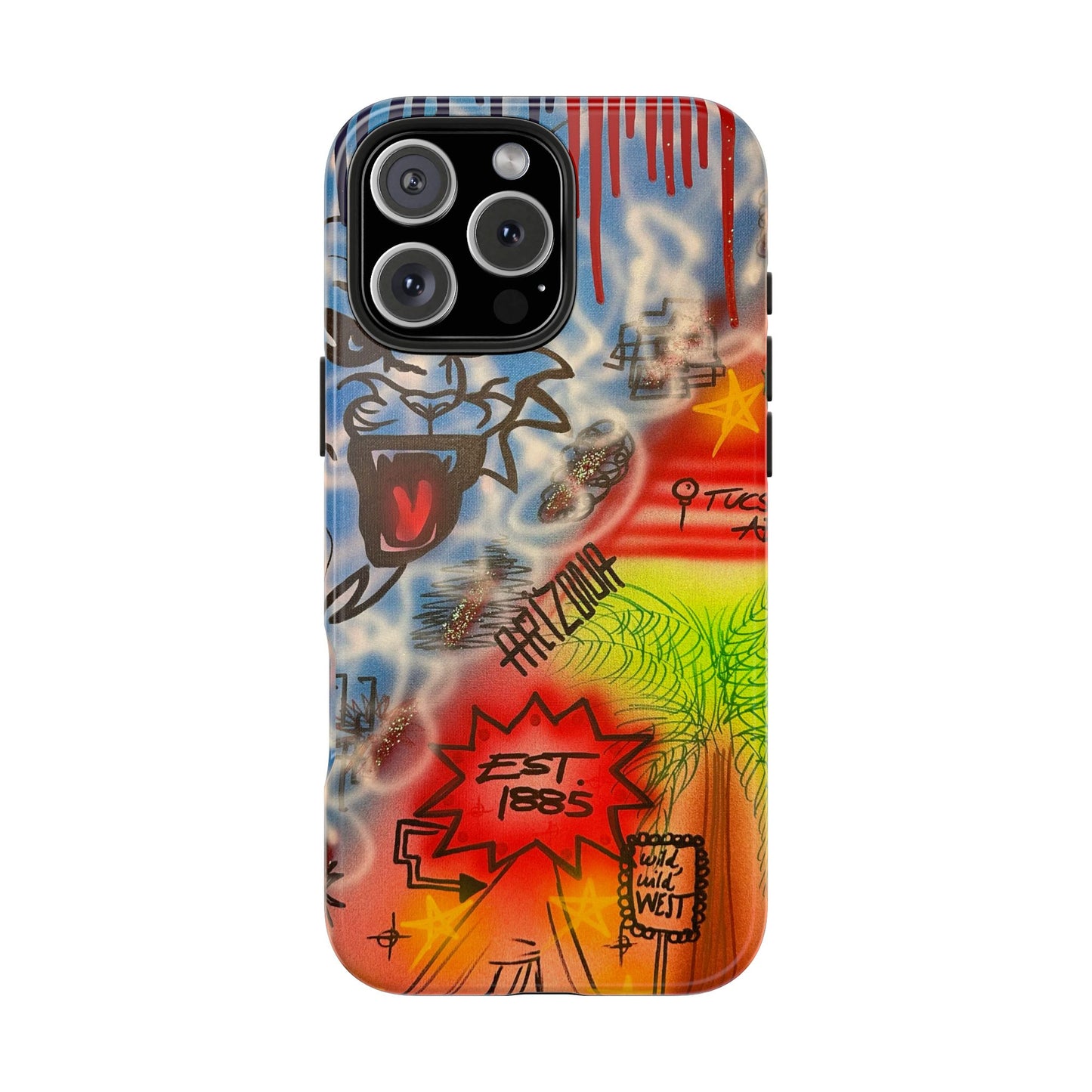 "tucson, arizona pt. 2" airbrush iPhone case