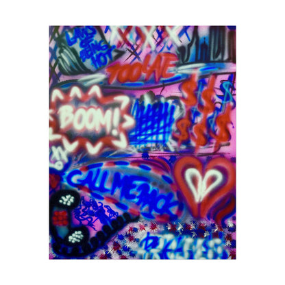 "BOOM!" airbrush rolled print