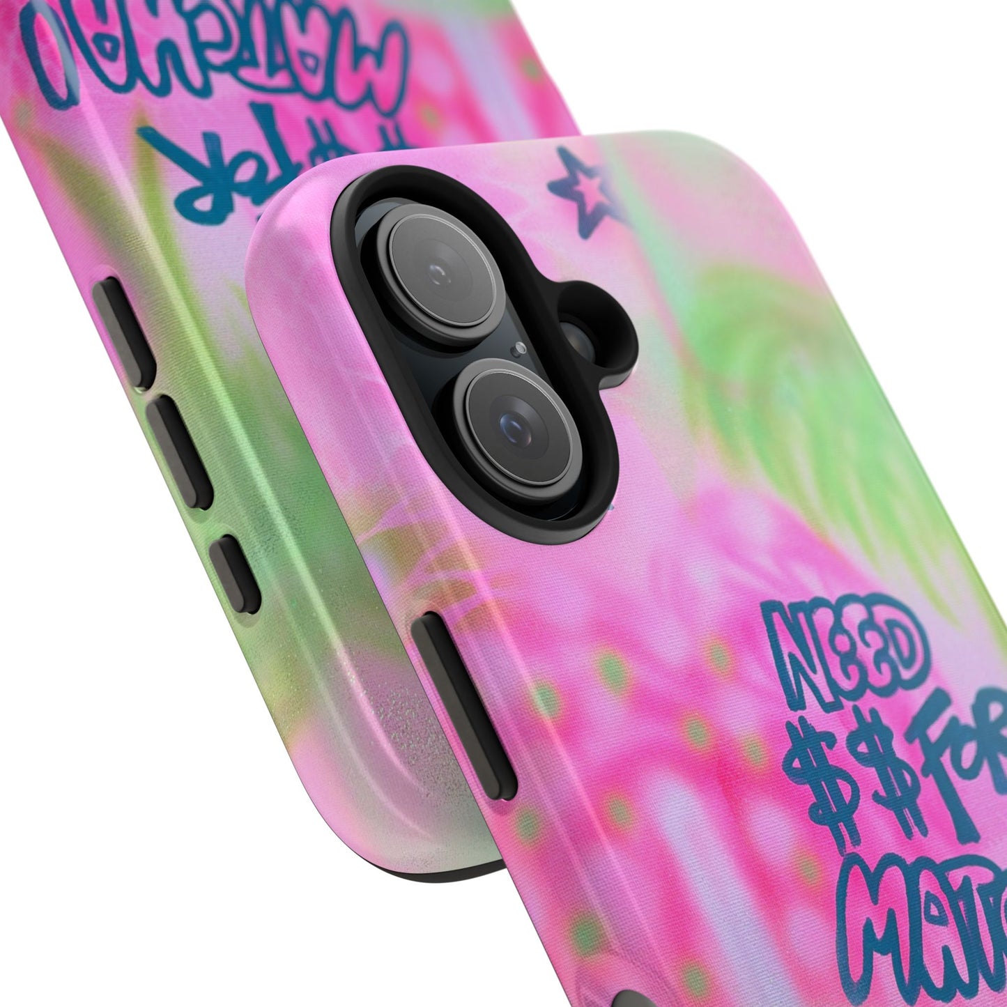 "need $$ for matcha" airbrush iPhone case