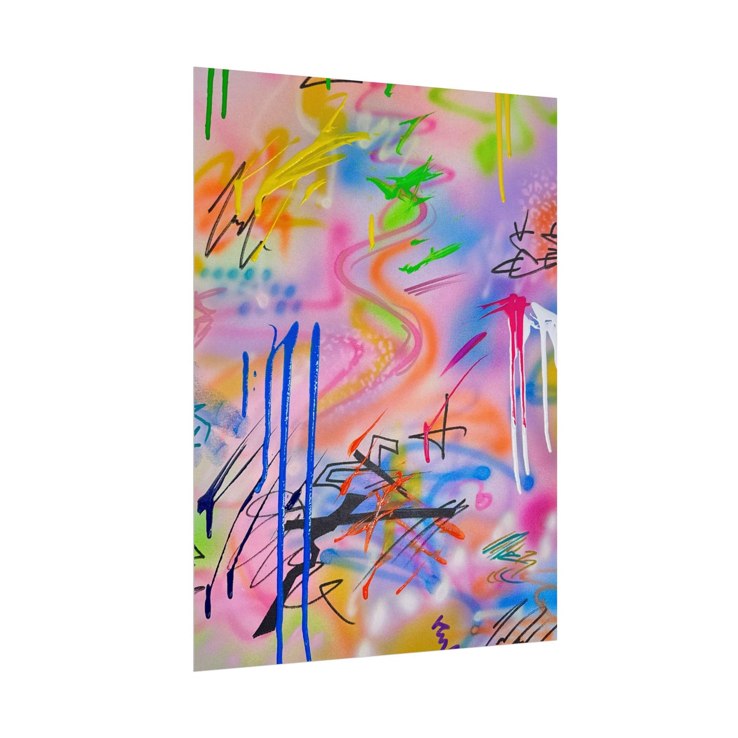 "neon haze" airbrush rolled print