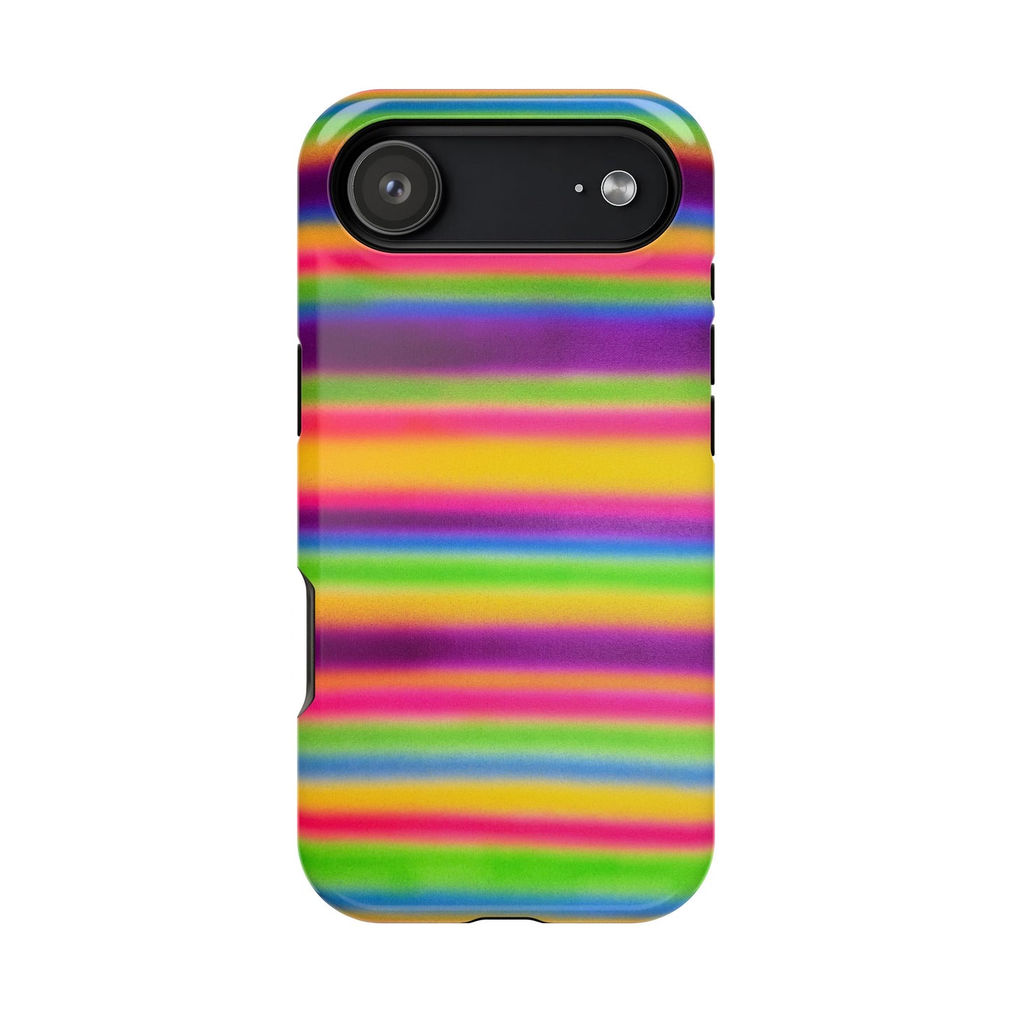 MagSafe "colorful stripes" airbrush iPhone case