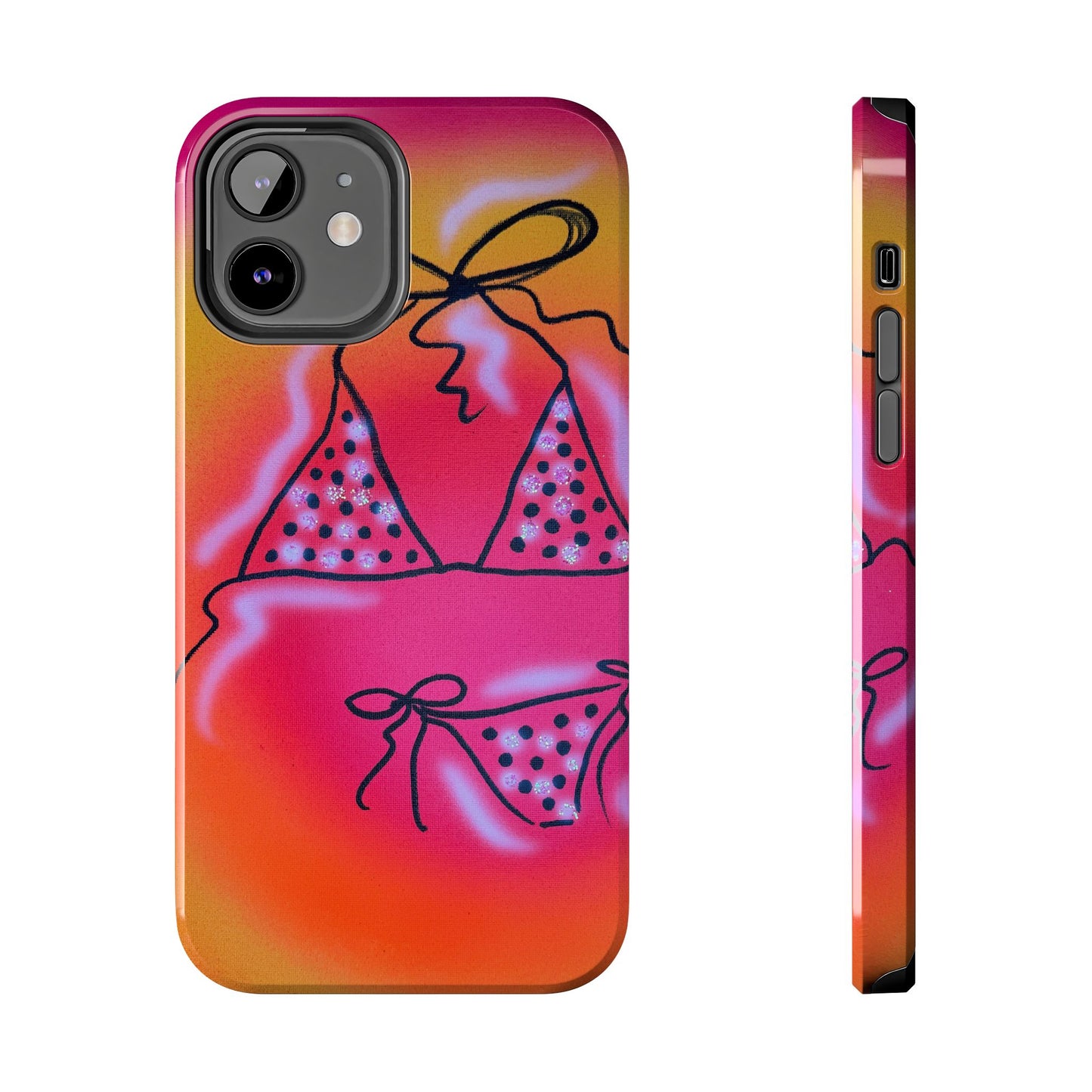 "glitter bikini" airbrush iPhone case