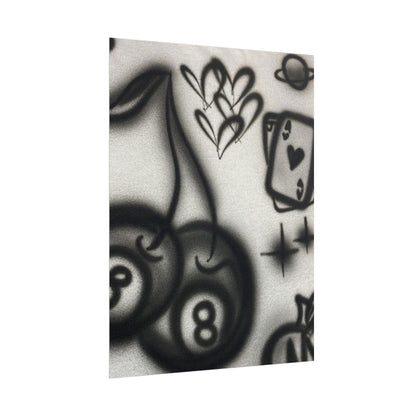 "hidden ace" airbrush rolled print