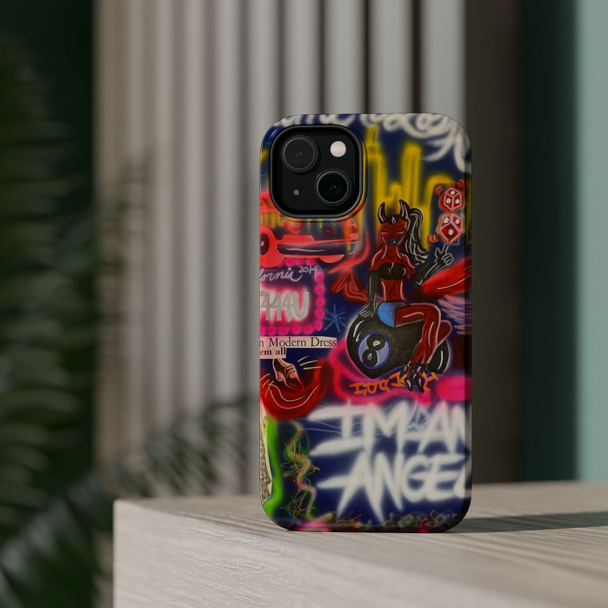 MagSafe "im an angel" airbrush iPhone case