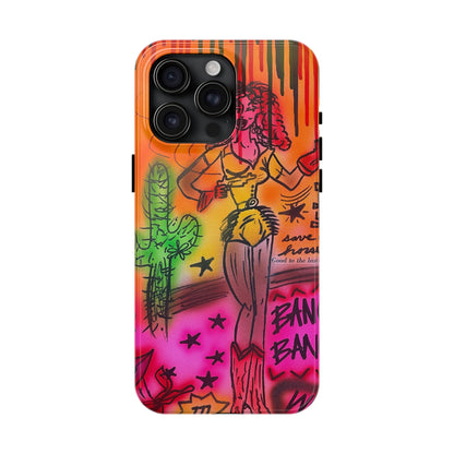 "wild, wild west" airbrush iPhone case