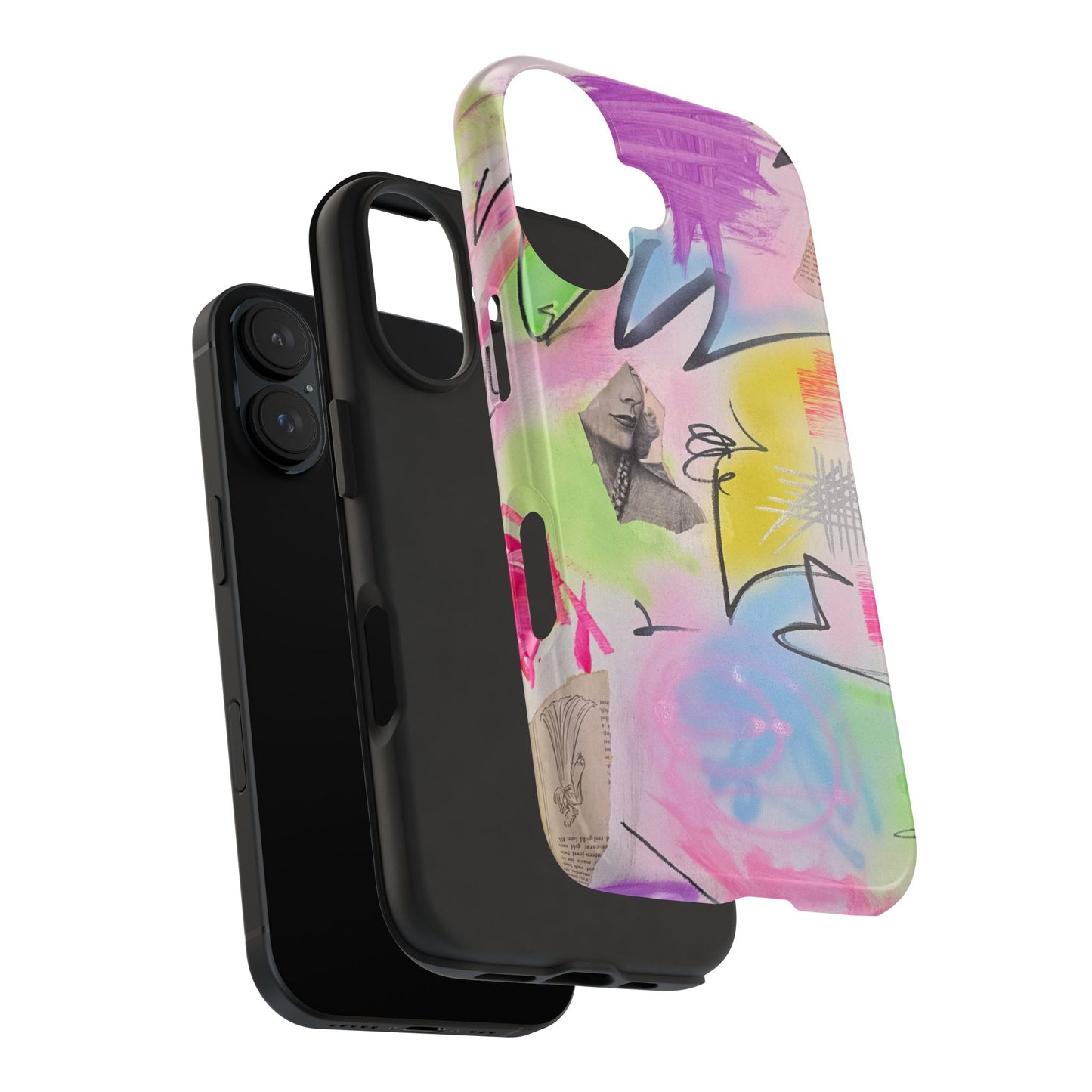 "pastel static" airbrush iPhone case